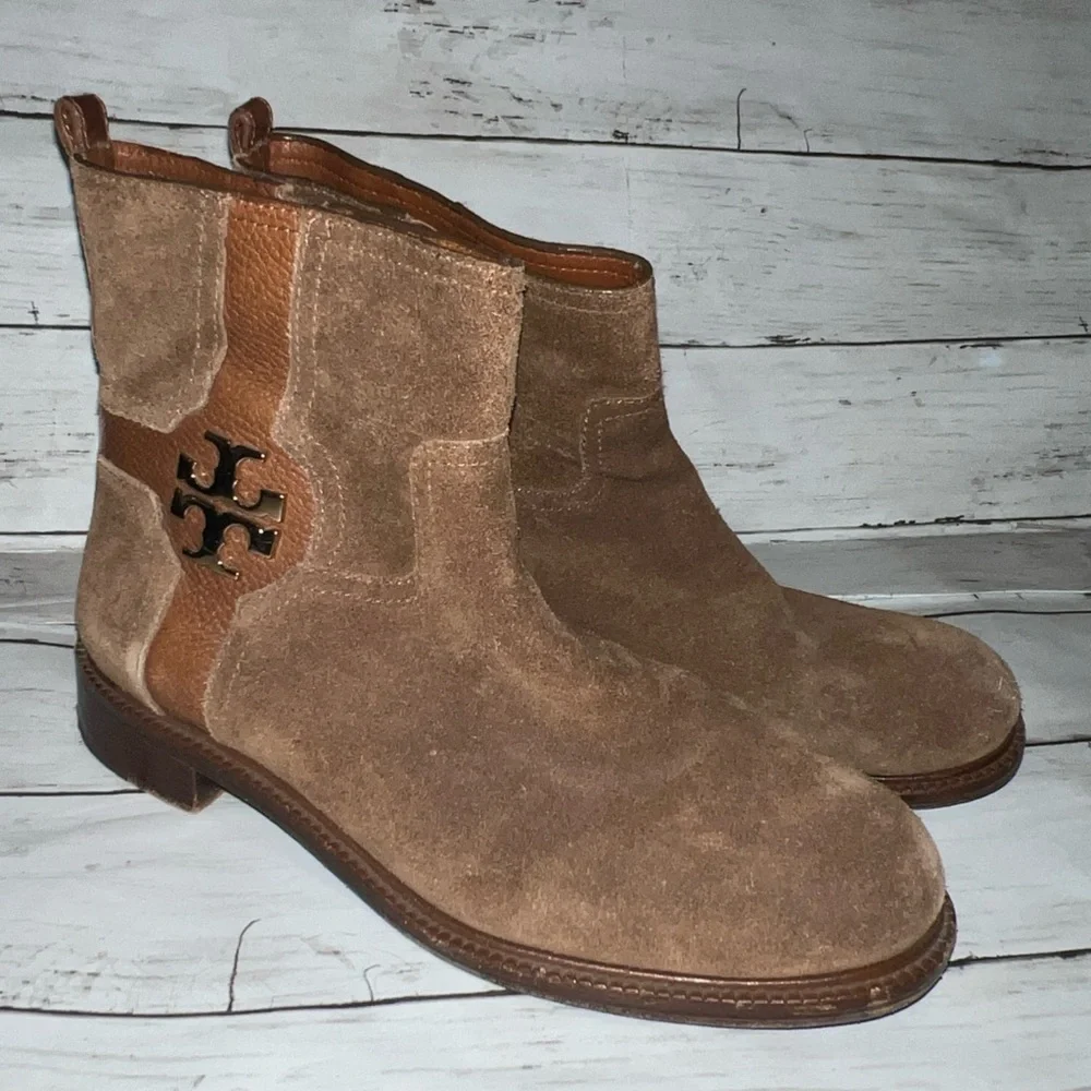 Tory Burch Brown Ankle Boots 9.5